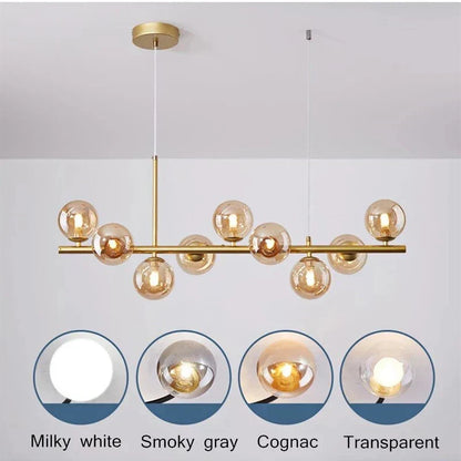 DecorBites™ Black Gold Nordic Pendant Chandelier for Dining Kitchen Living Bedroom Lighting