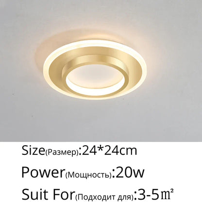 DecorBites™ LED Ceiling Lights for Bedroom Kitchen Modern Round Square Lighting Fixtures