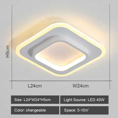 DecorBites™ LED Ceiling Lights: Modern Shade for Home & Living Room Lighting