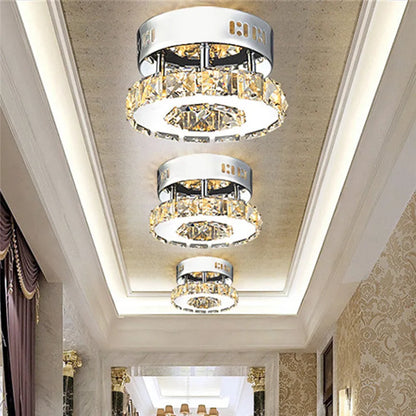 DecorBites™ Crystal LED Ceiling Lights: Modern Luxury Indoor Lighting for Living Room & Aisles