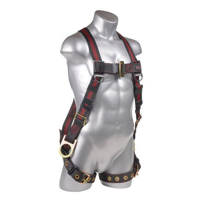 Kapture 5 Point Elite Full Body Harness - 3 D-Rings - Tongue Buckle Legs - All Sizes