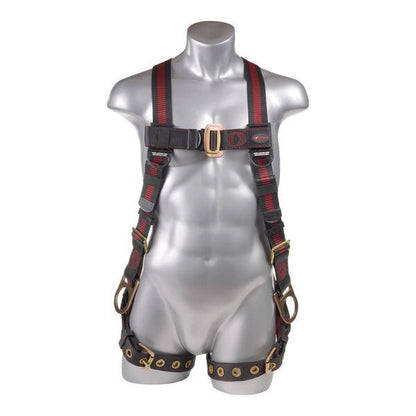 Kapture 5 Point Elite Full Body Harness - 3 D-Rings - Tongue Buckle Legs - All Sizes