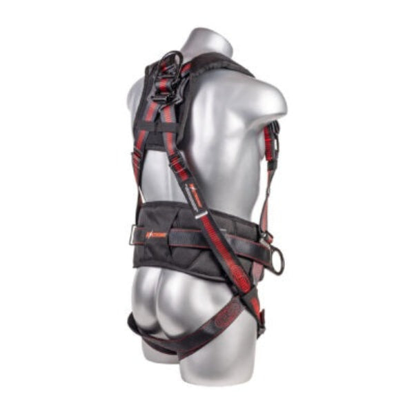 Kapture 5 Point Epic Full Body Harness - 3 D-Rings - QC Chest - Tongue Buckle Legs - Shoulder Pads & Waist Belt - All Sizes