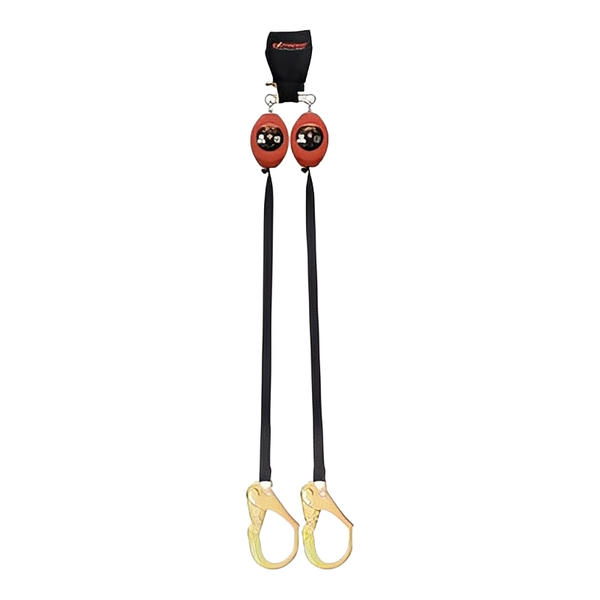 Brute Backer Self Retracting Lifeline - Leading Edge - Tie Back Webbing - Steel Rebar Hook - 8.5ft