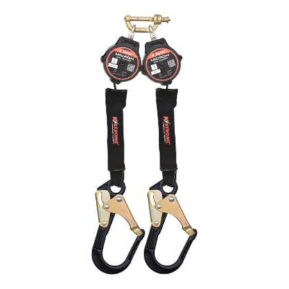 Micron Arc Flash Self Retracting Lifeline - Aluminum Rebar Hook - 6ft