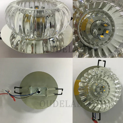 DecorBites™ Crystal LED Flush Mount Ceiling Light for Modern Living Spaces