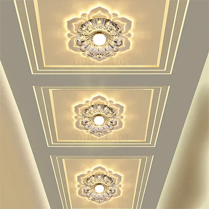DecorBites™ Crystal Flower Spotlight - LED Ceiling Light for Home Living Room Décor