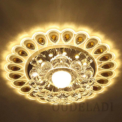 DecorBites™ Crystal Glass LED Ceiling Spot Light for Home Decor