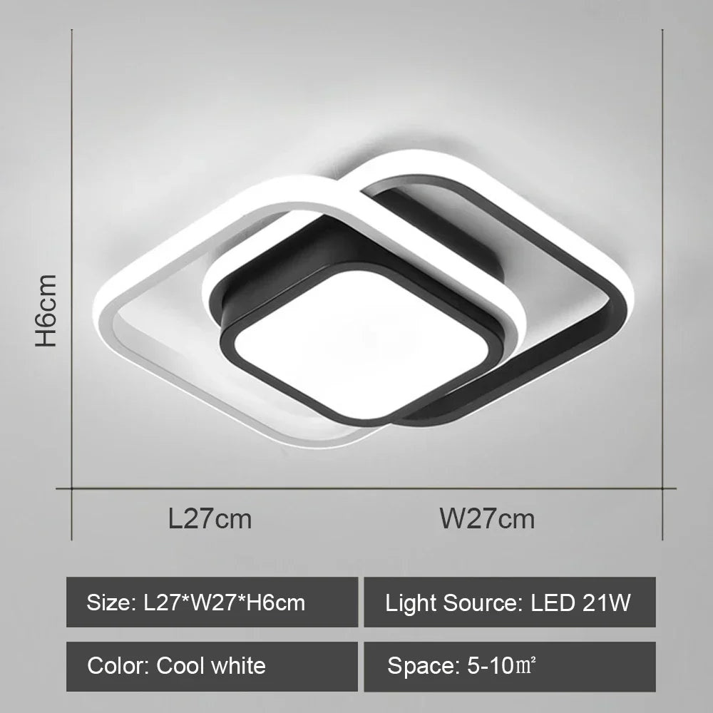DecorBites™ LED Ceiling Lights: Modern Shade for Home & Living Room Lighting