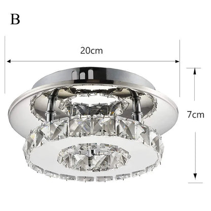 DecorBites™ Crystal LED Ceiling Lights: Modern Luxury Indoor Lighting for Living Room & Aisles