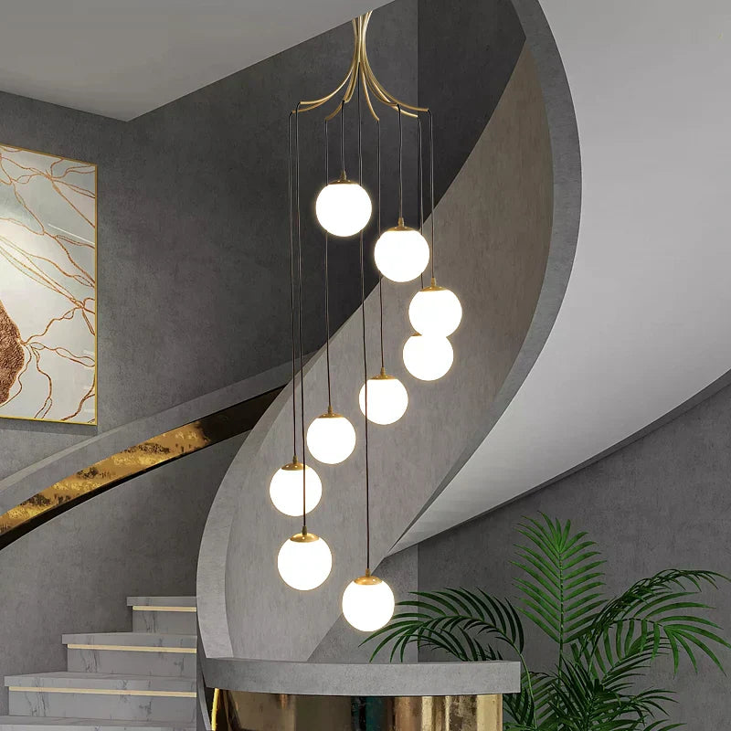 DecorBites™ Glass Ball Chandelier Ceiling Pendant for Home Living Dining Room