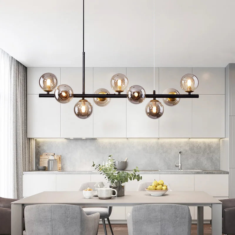 DecorBites™ Black Gold Nordic Pendant Chandelier for Dining Kitchen Living Bedroom Lighting