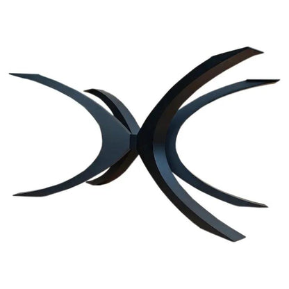 Handcrafted Matte Black Metal Spider Shaped Architectural Table Base