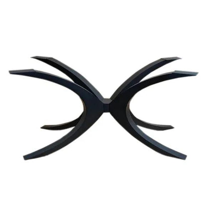 Handcrafted Matte Black Metal Spider Shaped Architectural Table Base