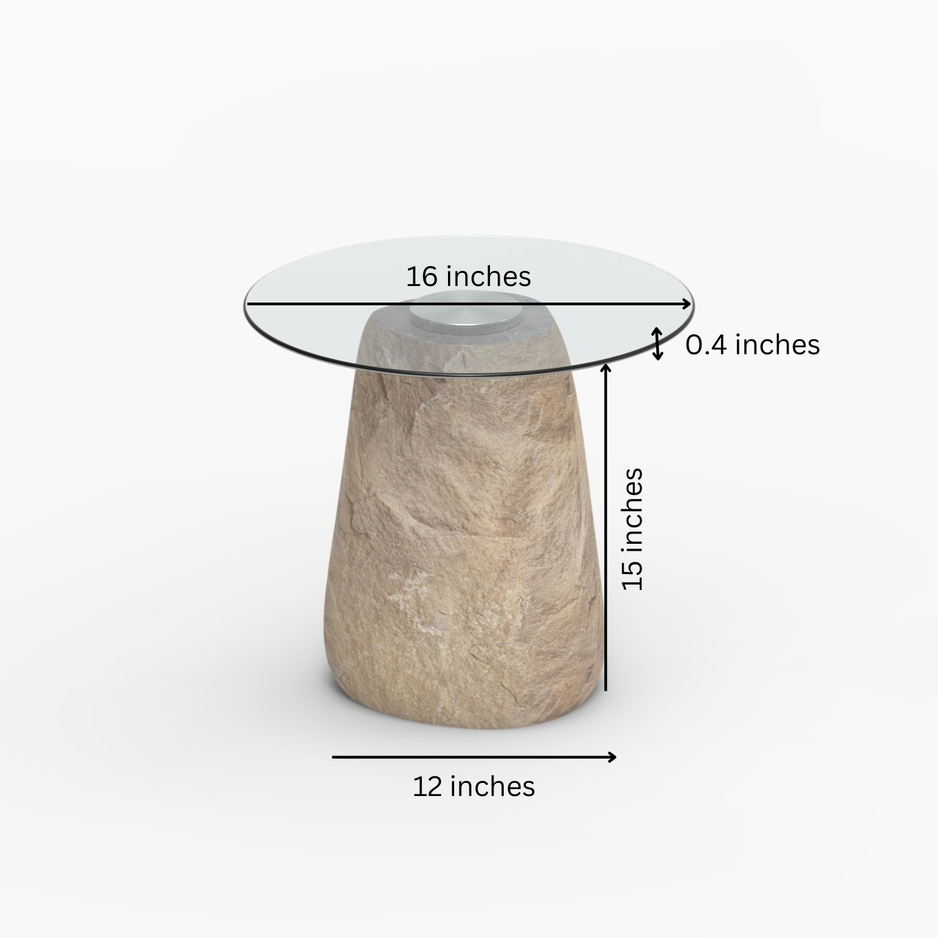 Glass Cobblestone Table