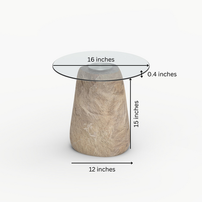 Glass Cobblestone Table