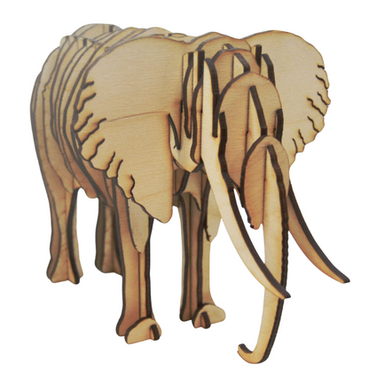 3D Elephant Wooden Puzzle | RCK Creations & More