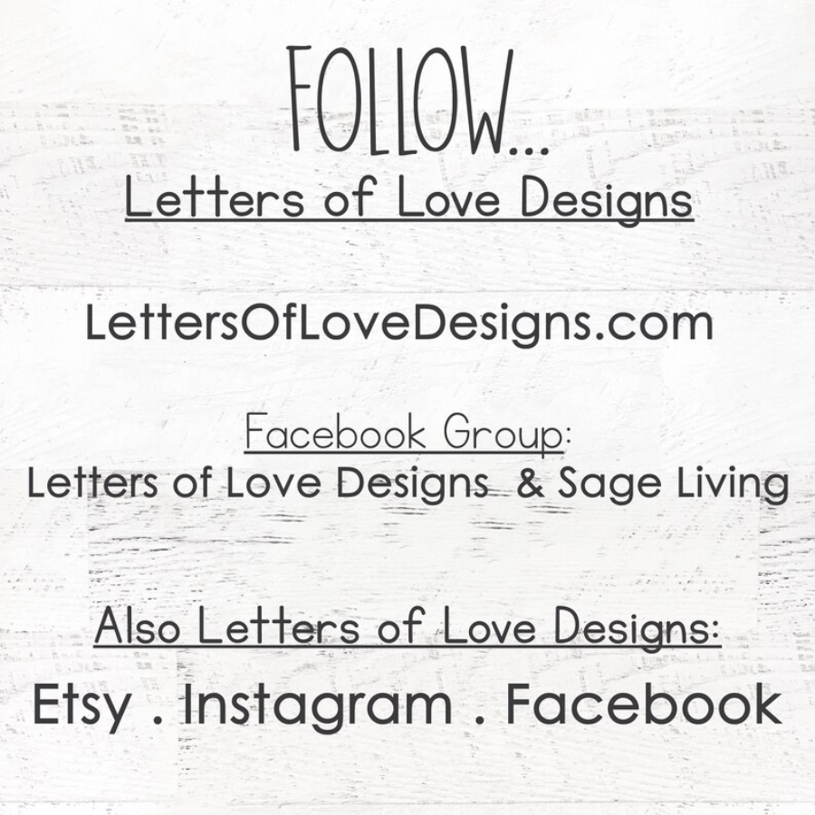 Love Word Block | Multiple Sizes | Letters of Love Designs