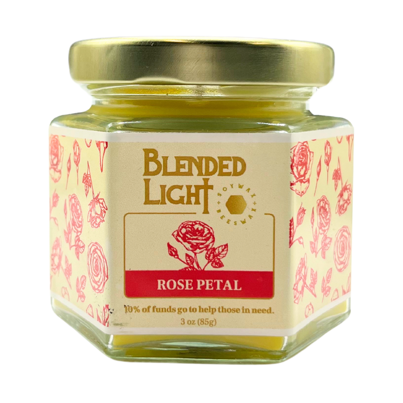 Rose Scented Candle | Multiple Sizes | Blended Light