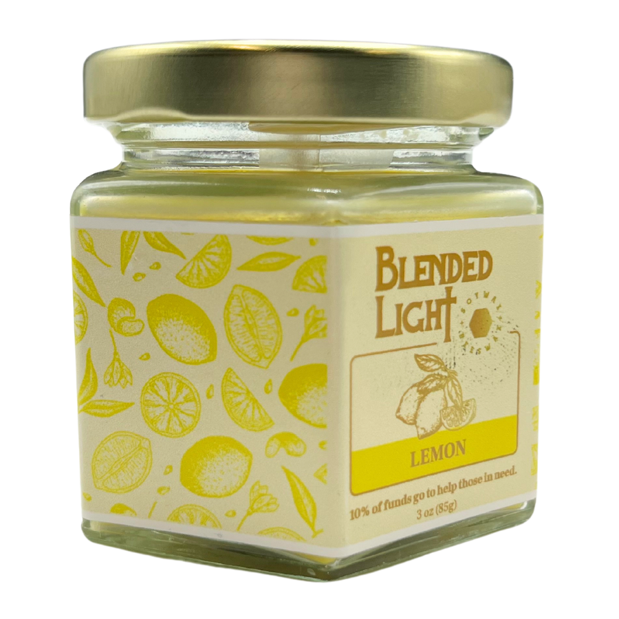 Lemon Scented Candle | Multiple Sizes | Blended Light
