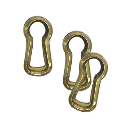 Authentic Cast Brass Keyhole Insert for Premium Antique Furniture Pieces