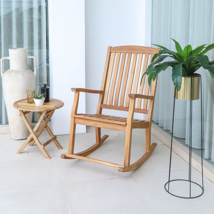 Telluride Oiled Teak Outdoor Patio Rocking Chair