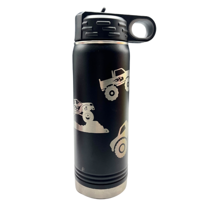 Stainless Steel Monster Truck Water Bottle | 20 oz | Multiple Colors | RCK Creations & More