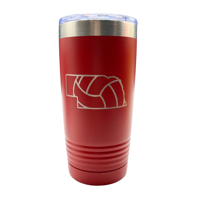 Stainless Steel Nebraska Volleyball State Tumbler | 20 oz | Multiple Colors | RCK Creations & More