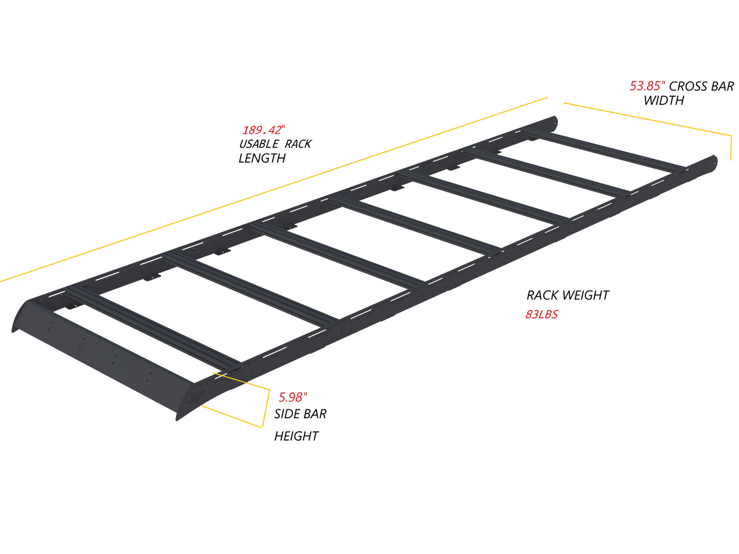 SPRINTER 170" EXT HIGH ROOF STRATA ROOF RACK