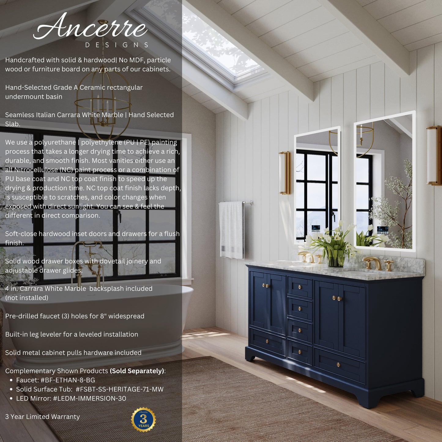 Audrey 66" Bath Vanity Set