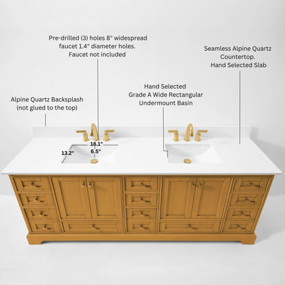 Audrey Bathroom Vanity in Sienna Finish