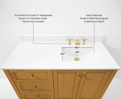Hannah Bathroom Vanity Collection in Sienna Finish