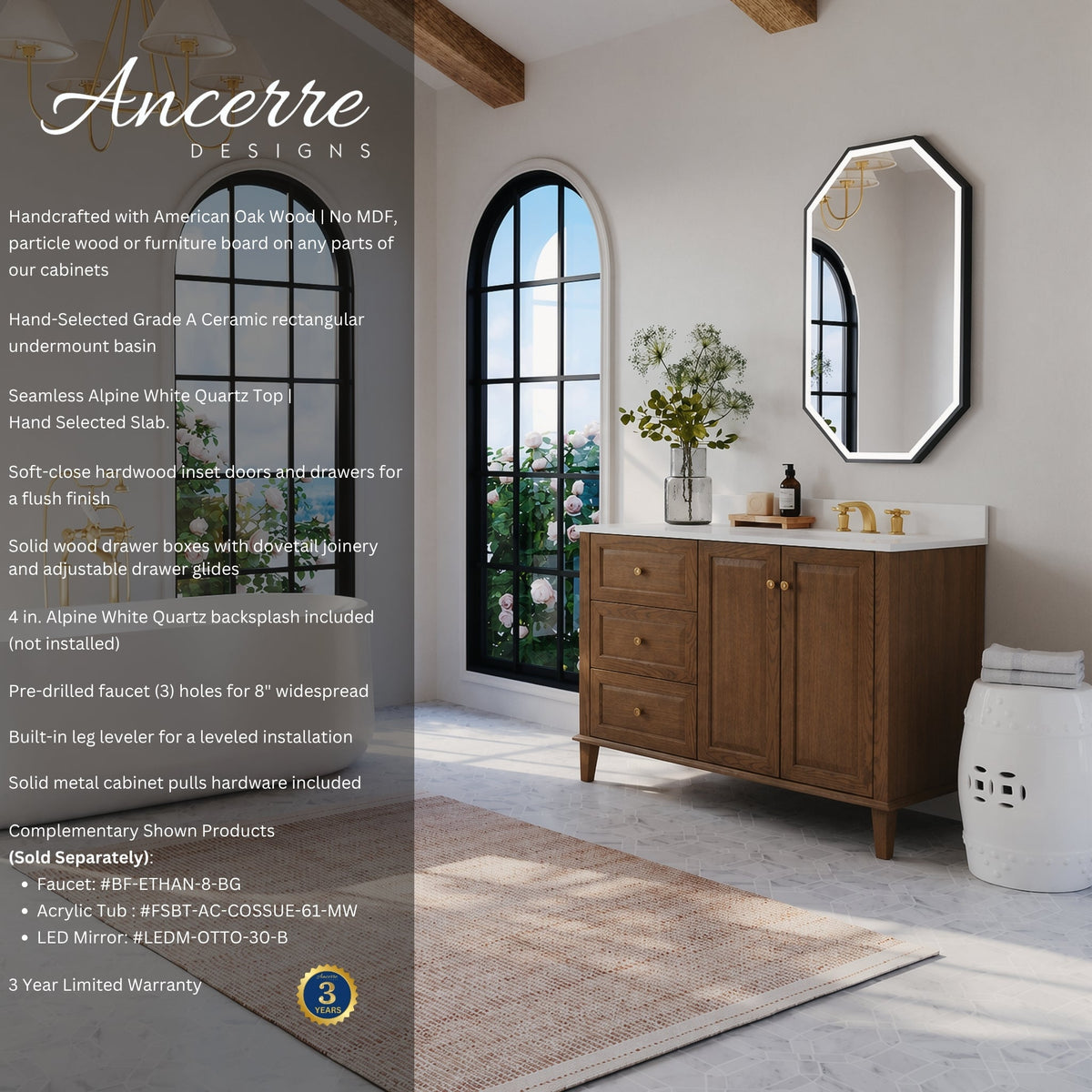 Hannah 48"  Bath Vanity Set