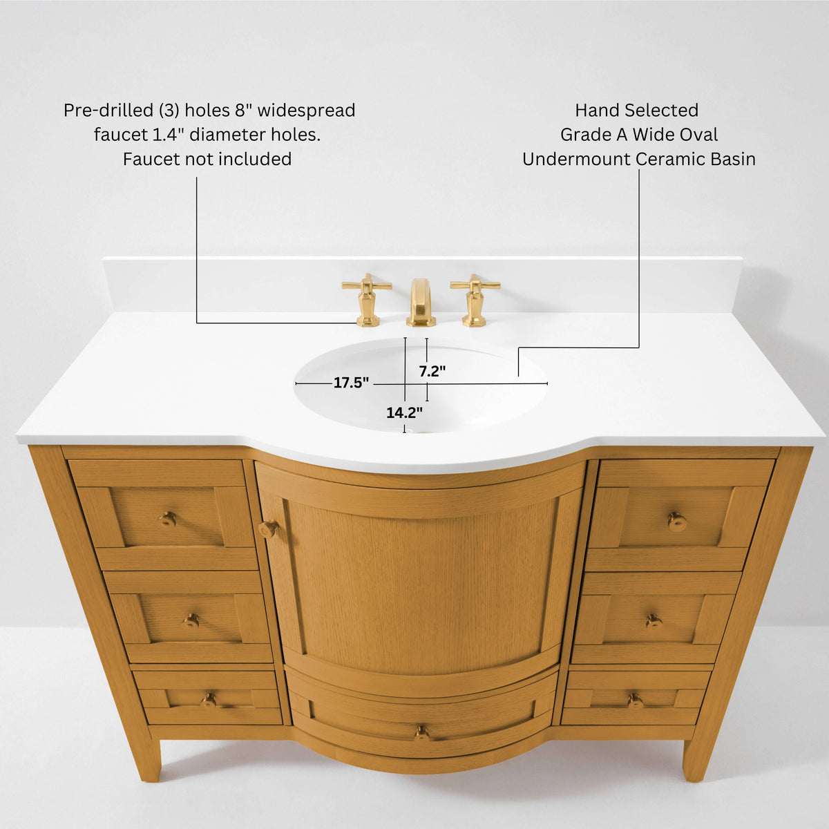 Lauren Bathroom Vanity Collection in Sienna Finish