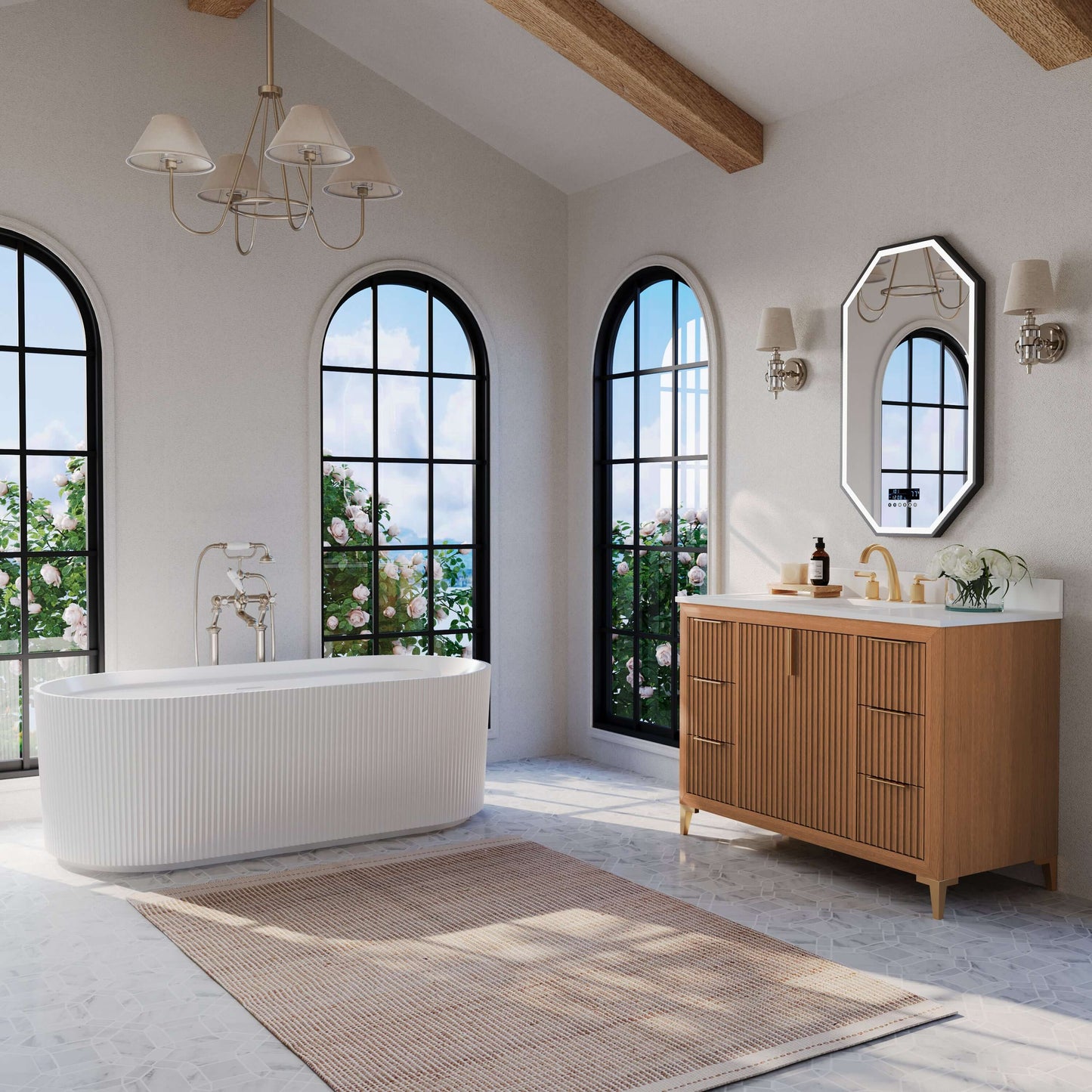 Turlington Bathroom Vanity Collection in Sienna Finish