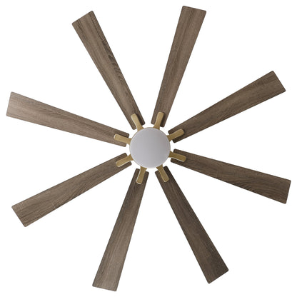 72 Inch Elbe Modern Downrod Mount Ceiling Fan with Light and Remote Control