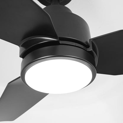 Vaczon 42 Inch DC Motor Modern Downrod Ceiling Fan with LED Light and Remote Control