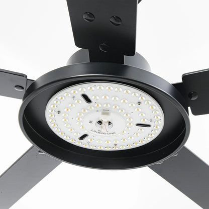 Vaczon 52 Inch 5 Blades DC Motor Modern Downrod Ceiling Fan with LED Light and Remote Control