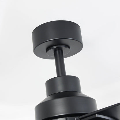 Vaczon 52 Inch 4 Blades DC Motor Modern Downrod Ceiling Fan with LED Light and Remote Control
