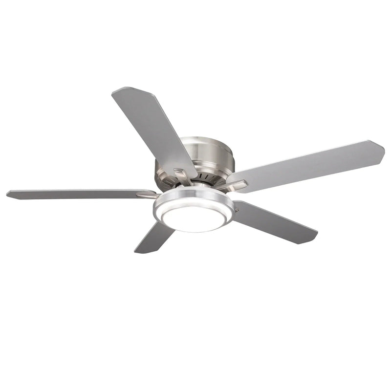 Vaczon 52 Inch Double-sided Blades Flush Mount LED Ceiling Fan with APP and Remote Control, view 2