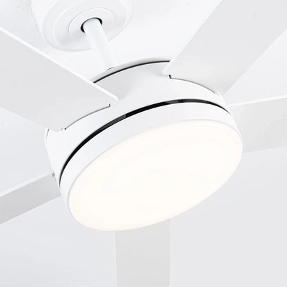 Vaczon 48" 5 Blades Industrial DC Motor Ceiling Fan with LED Lighting and Remote Control