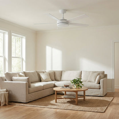 Vaczon 48 Inch Tracy Downrod Mount LED Ceiling Fan with APP & Remote Control
