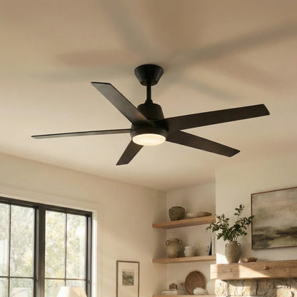 Vaczon 52 Inch Otis Downrod Mount LED Ceiling Fan with APP & Remote Control