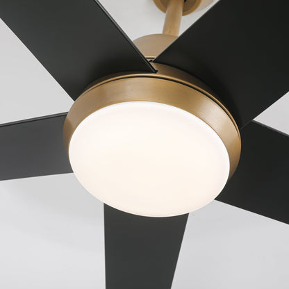 Vaczon 52 Inch Otis Downrod Mount LED Ceiling Fan with APP & Remote Control