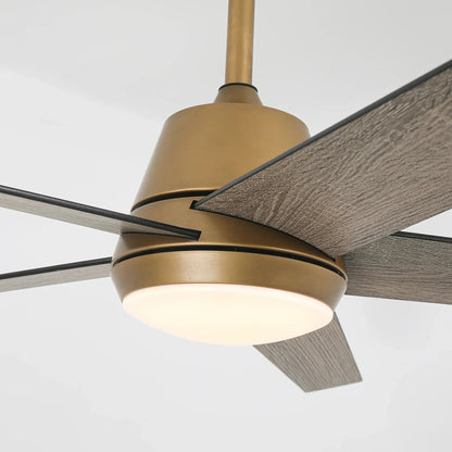 Vaczon 52 Inch Otis Downrod Mount LED Ceiling Fan with APP & Remote Control