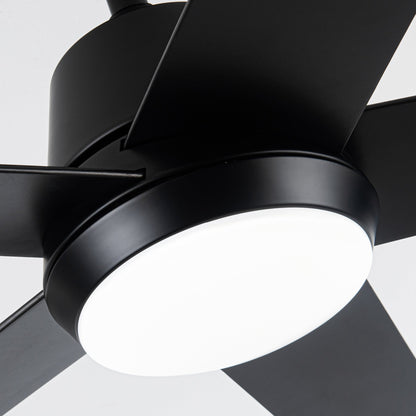 Vaczon 52 Inch Otis Downrod Mount LED Ceiling Fan with APP & Remote Control