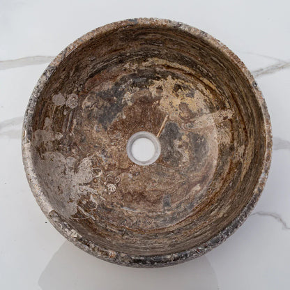 Valencia Travertine Above Vanity Bathroom Sink Rustic Sand-blasted (D)16" (H)6"-In Stock
