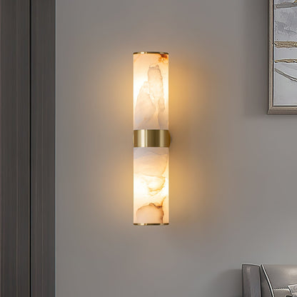 Varelle Twin Alabaster Wall Sconce