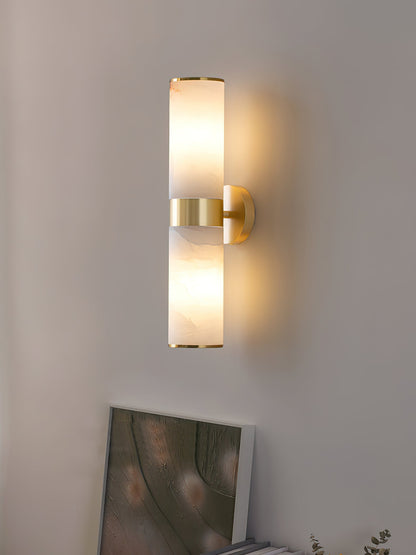 Varelle Twin Alabaster Wall Sconce