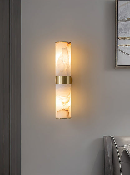 Varelle Twin Alabaster Wall Sconce